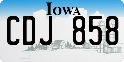 IA license plate CDJ858