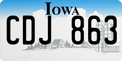 IA license plate CDJ863