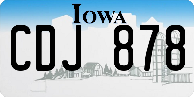 IA license plate CDJ878