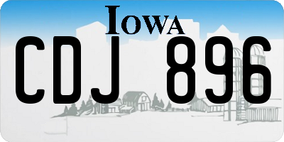 IA license plate CDJ896