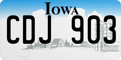 IA license plate CDJ903