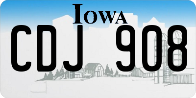 IA license plate CDJ908
