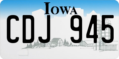 IA license plate CDJ945