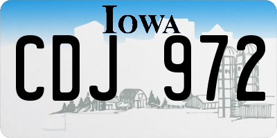 IA license plate CDJ972