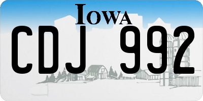 IA license plate CDJ992
