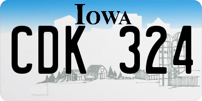 IA license plate CDK324