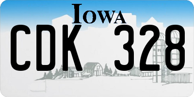 IA license plate CDK328