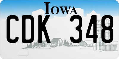 IA license plate CDK348