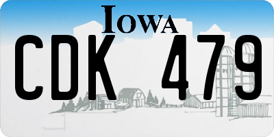 IA license plate CDK479