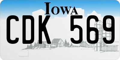 IA license plate CDK569