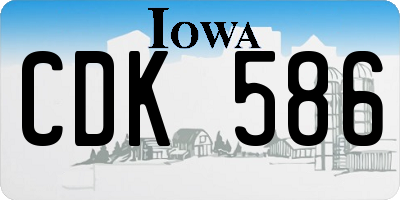 IA license plate CDK586