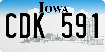 IA license plate CDK591