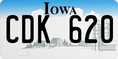 IA license plate CDK620