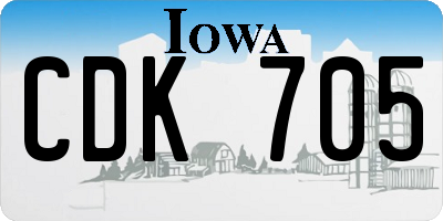 IA license plate CDK705