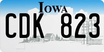 IA license plate CDK823