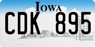 IA license plate CDK895