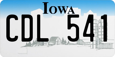 IA license plate CDL541