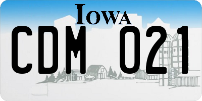 IA license plate CDM021