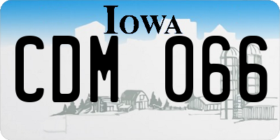 IA license plate CDM066