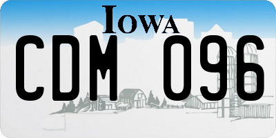 IA license plate CDM096
