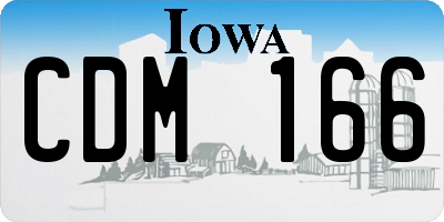 IA license plate CDM166