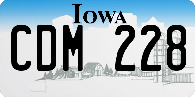 IA license plate CDM228