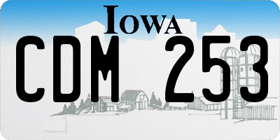 IA license plate CDM253