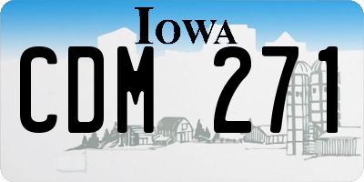 IA license plate CDM271