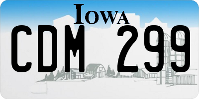 IA license plate CDM299