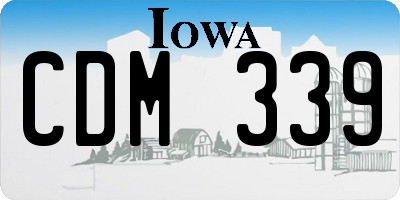 IA license plate CDM339
