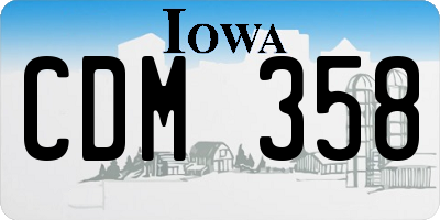 IA license plate CDM358