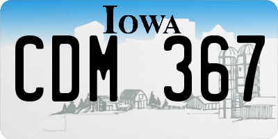 IA license plate CDM367
