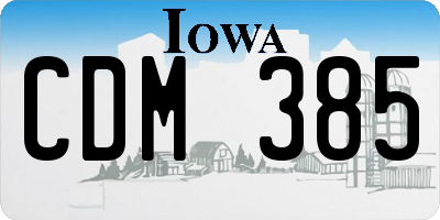 IA license plate CDM385