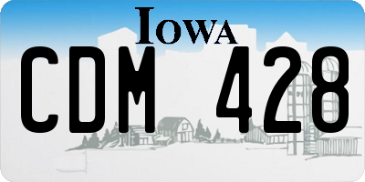IA license plate CDM428