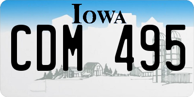 IA license plate CDM495
