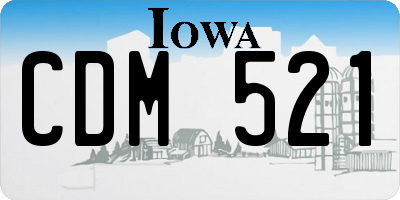 IA license plate CDM521