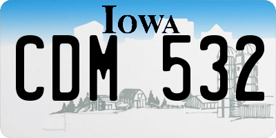 IA license plate CDM532