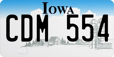 IA license plate CDM554