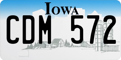 IA license plate CDM572