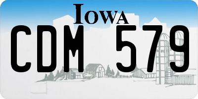 IA license plate CDM579