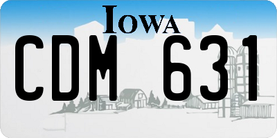 IA license plate CDM631