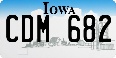 IA license plate CDM682