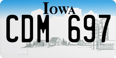 IA license plate CDM697