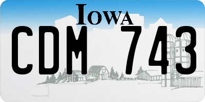 IA license plate CDM743