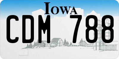 IA license plate CDM788