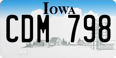 IA license plate CDM798
