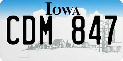 IA license plate CDM847