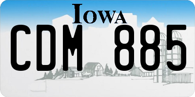 IA license plate CDM885