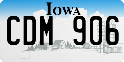 IA license plate CDM906