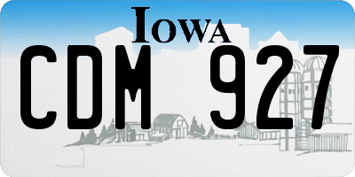 IA license plate CDM927